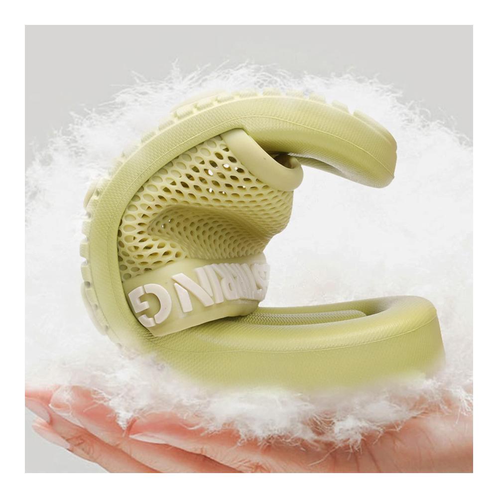 Dusch- & Badeschuhe mit rutschfesten Sohlen schnell trocknenden Drainage-Löchern ideal fürs Badezimmer - Sommer-Sandalen und Hausschuhe in Grün (Größe 35-36