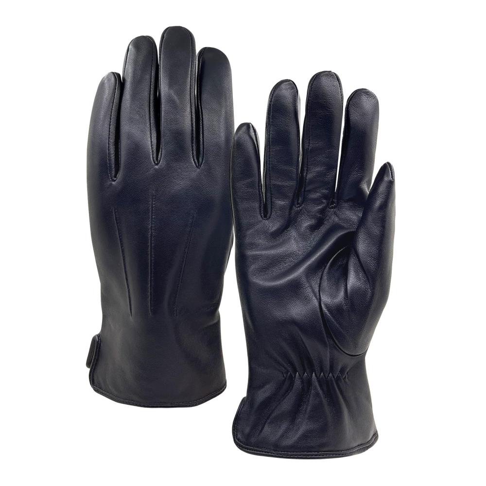 Warme Herrenhandschuhe aus echtem Schaffell-Leder mit Kaschmir oder Wollfutter für den Winter
