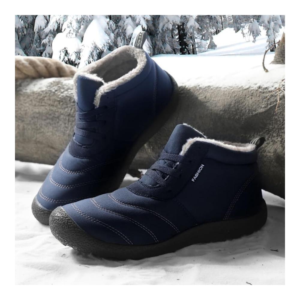 Wasserdichte Winterstiefel mit Gummisohle für Herren und Damen - Barfußschuhe für Traillauf und Wandern