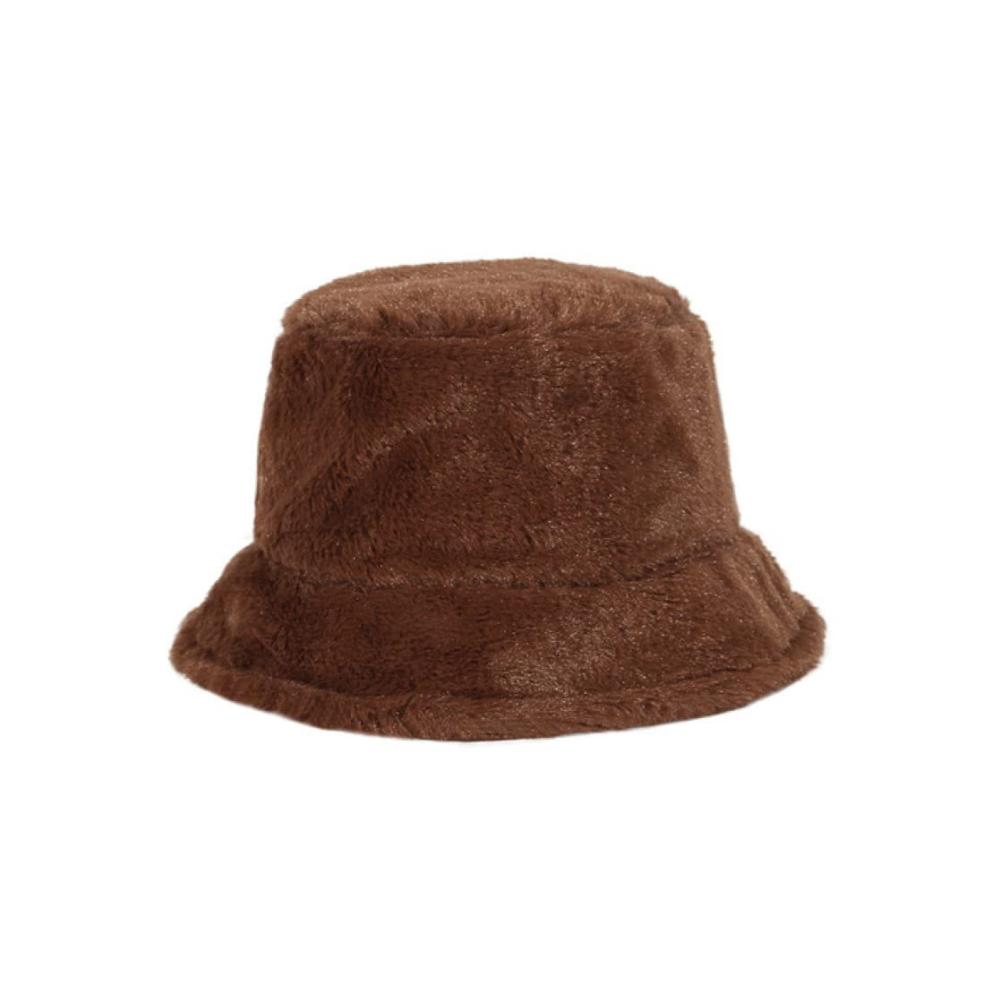 Herren Damen Winter Fischerhut - Eimer Mütze mit Kaninchenfell Angeln Kappe für Herbst Warme Beanie Hüte