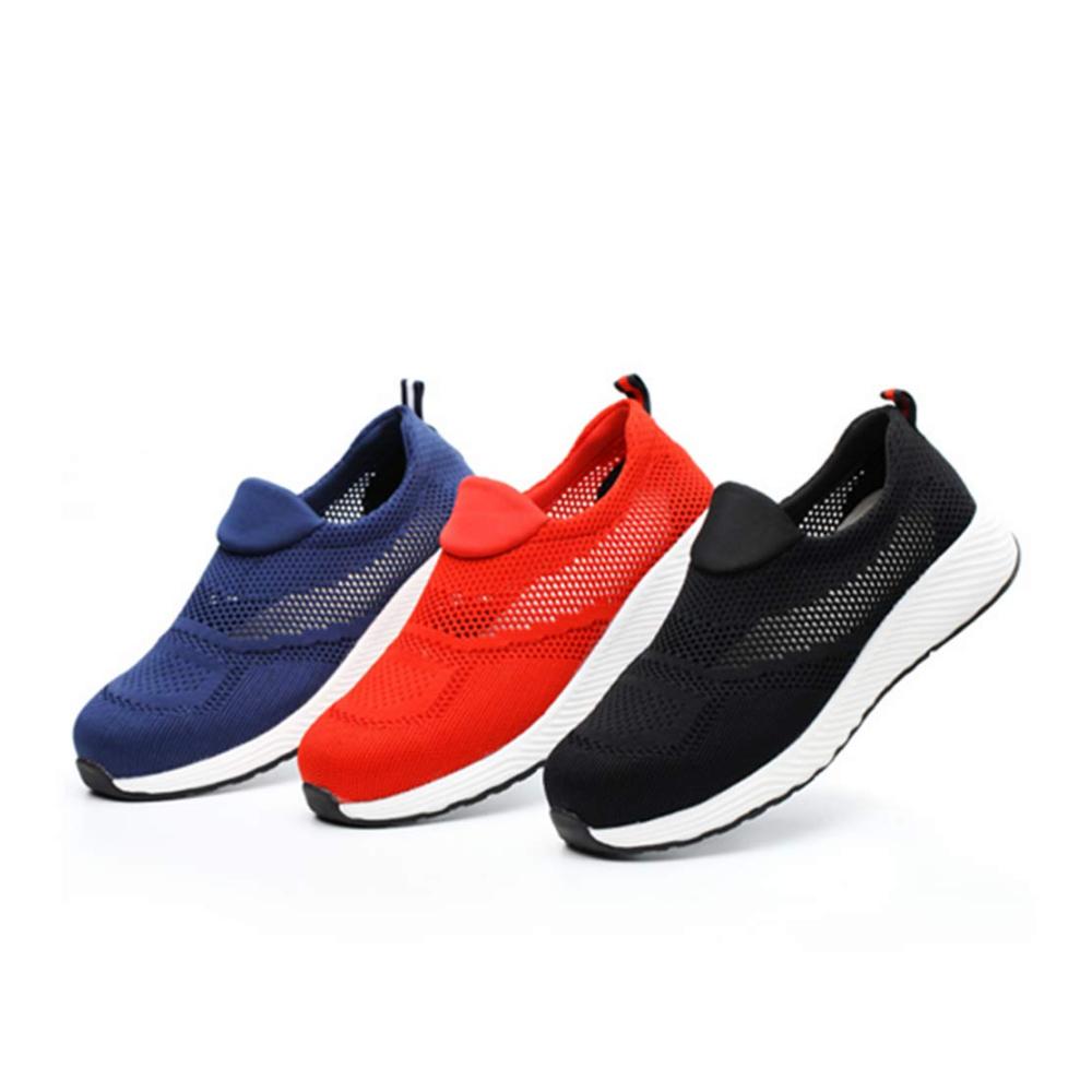 Sommer Sicherheitsschuhe Damen Herren | Leichte Sport-Arbeitsschuhe S3 | Atmungsaktiv Stahlkappen Sneaker-Design