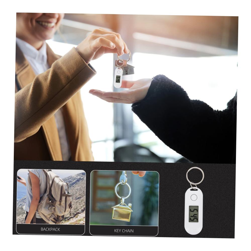 Digitale Schlüsselbunduhr für Studenten - Elektronische Taschenuhr mit Clip und Projektionsfunktion