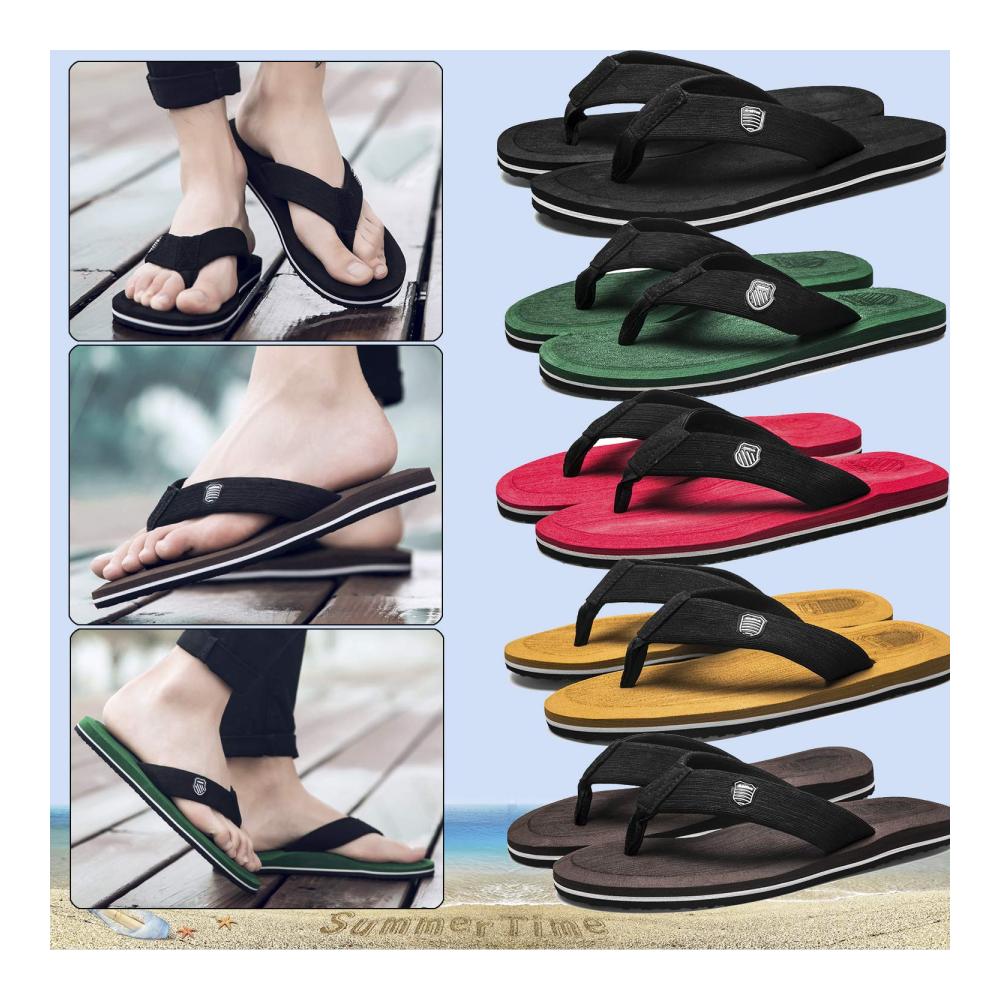 Leichte Unisex Zehentrenner - Bequeme Badelatschen für Damen und Herren in Rot (Größe 46 EU) - Rutschfeste Badeschlappen mit Weichem Tragekomfort - Sommer Flip Flops für Freizeit und Zuhause