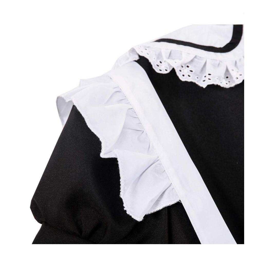 Schwarzes und weißes Dessous-Set für sexy Dienstmädchen-Cosplay Elegantes Perlenkleid für lange Café-Nächte
