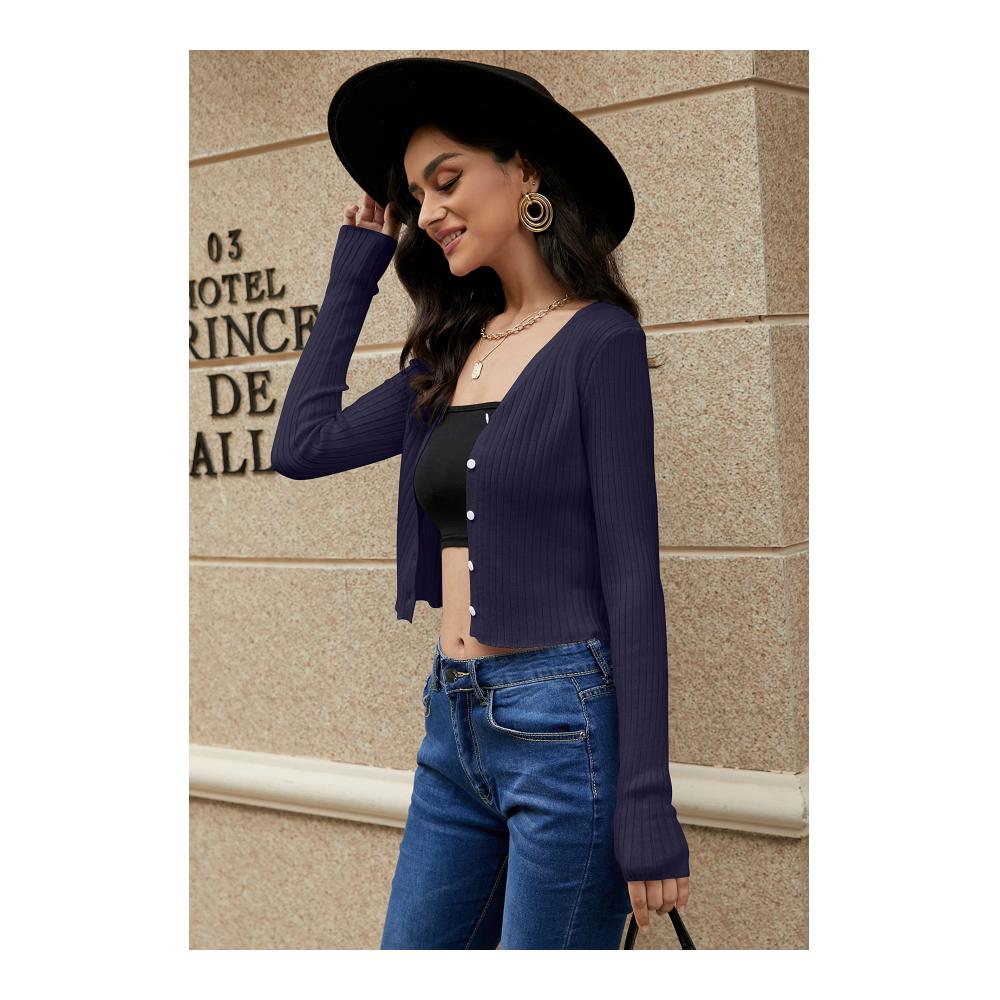 Bolero Damen Festlich Elegante V-Ausschnitt Schulterjacke mit Knopf - Langarm Strickjacke für besondere Anlässe