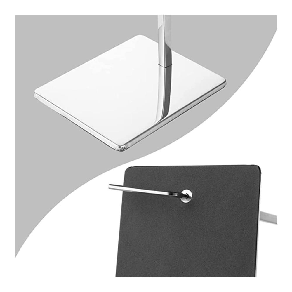 Metall Schmuckständer und Geldbörsen-Display Set aus 2 Handtaschen-Ständern mit poliertem Design einstellbarer Höhe und einzelnen Haken. Silberfarbener Taschenständer für Boutique-Stores – Organisieren Sie Ihre Handtaschen stilvoll