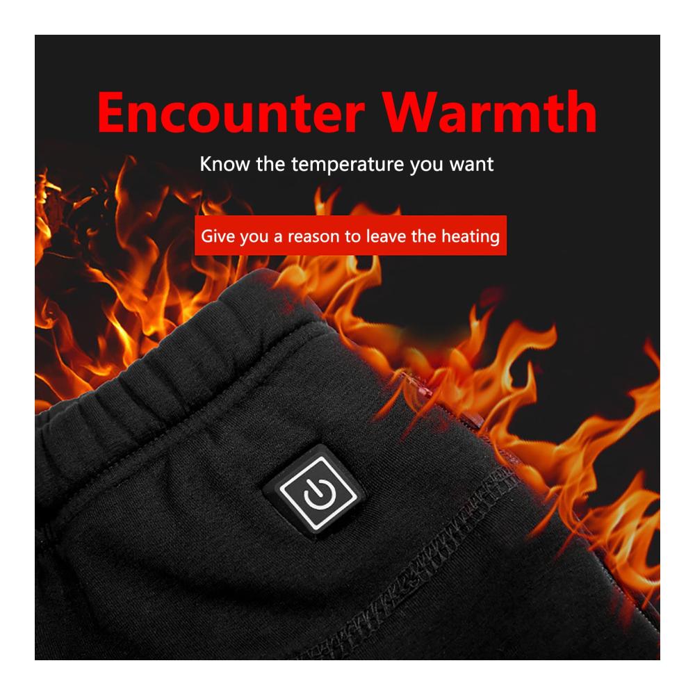 Damen Elektrisch Beheizbare Unterhose - Kabellose Wärme für kalte Tage USB Rechargeable Heated Underwear in Rot 2XL 3-Zonen Kohlefaserheizung