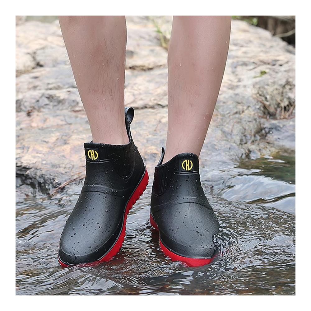 Herren Regenstiefel Wasserdichte Chelsea Stiefeletten für Outdoor-Walking