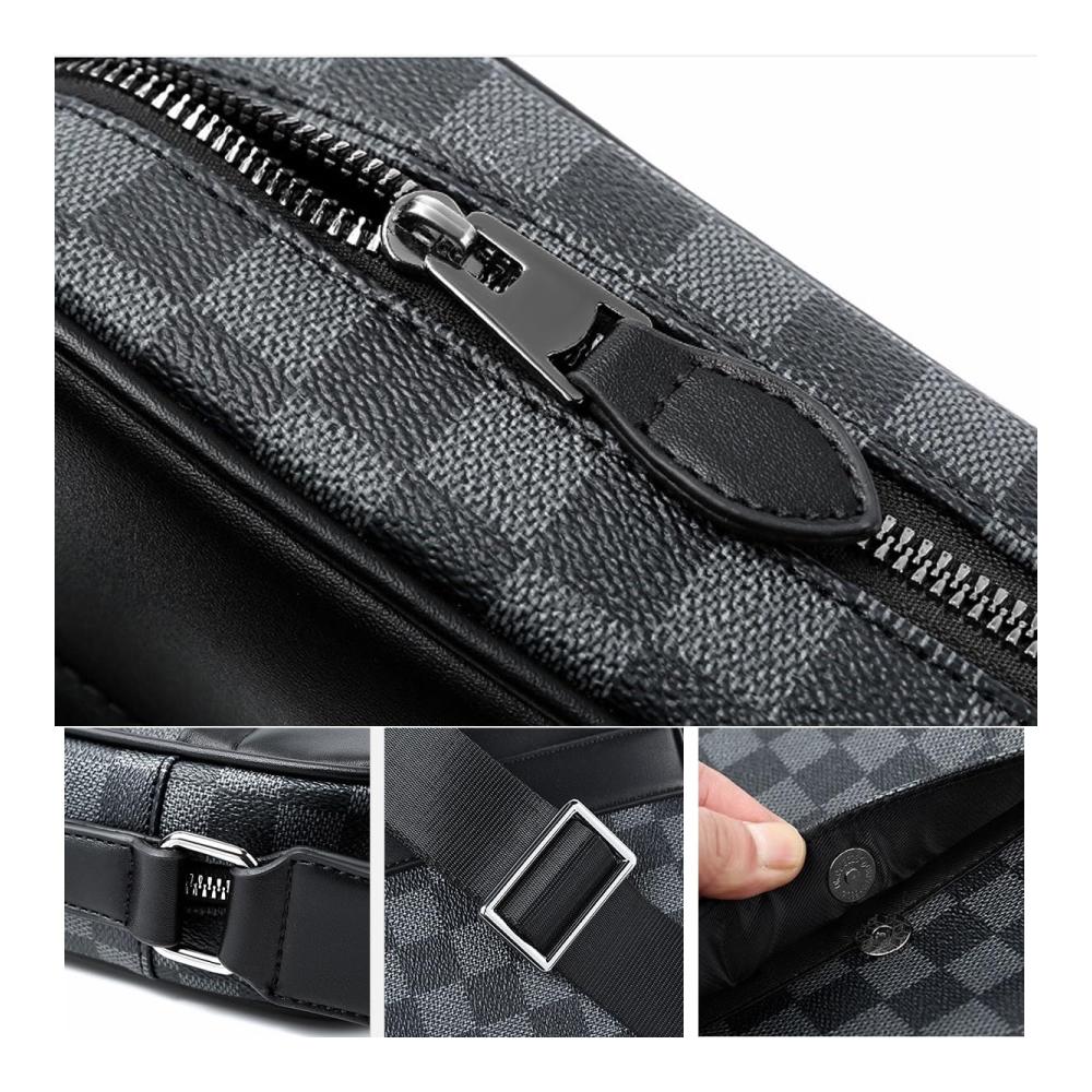 Herren Schultertasche AALC Messenger Bags aus PU Leder – Sportlich Wasserdicht Ideal für Freizeit und Büro