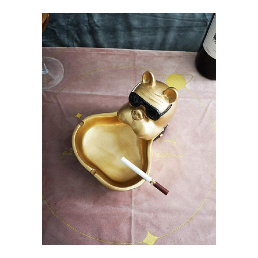 Harz Hundeaschenbecher - Geruchshemmender großer Outdoor-Aschenbecher für Zigaretten perfekt für Innen- und Außendekoration