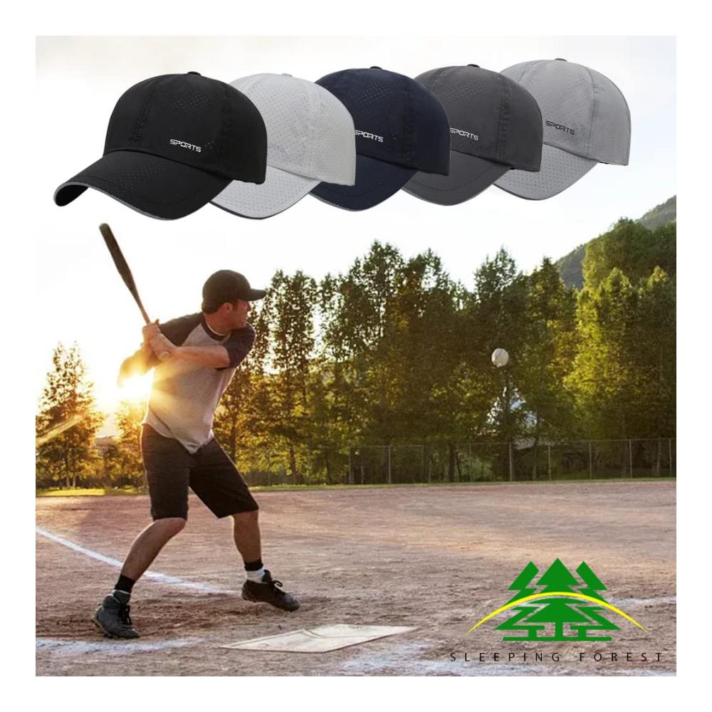 Baseball Caps Herren - Quick Dry Leicht & Faltbar mit Reflektierenden Streifen - Unisex Sportmütze