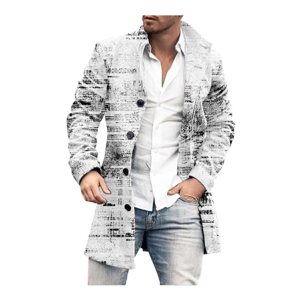 Herren Wollmantel in Beige – Stilvoller Kurzmantel für Business und Freizeit Regular Fit Wintermantel aus hochwertiger Wolle (Größe L