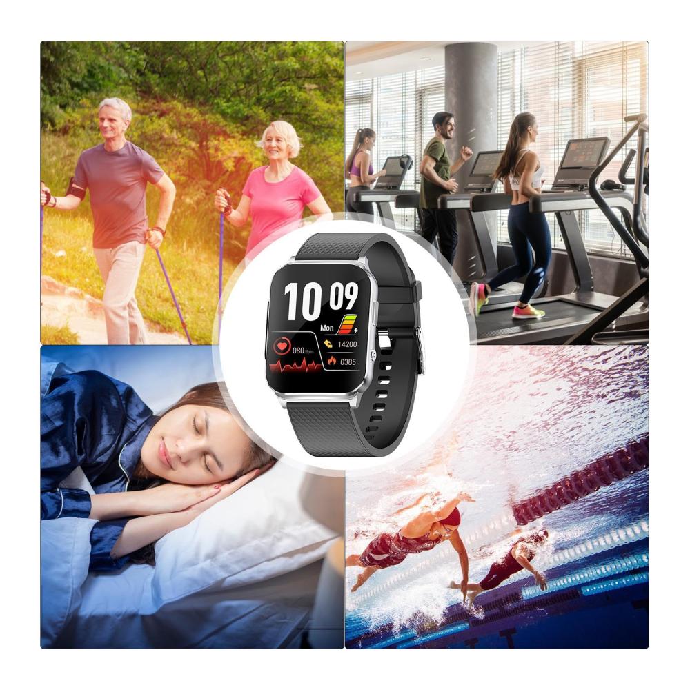 Smartwatch mit Blutzuckermessung für Damen und Herren - FitnessTracker mit Körpertemperatur Glucose Herzfrequenz und Blutdruck - Messen ohne Stechen - Fashion Sportuhr