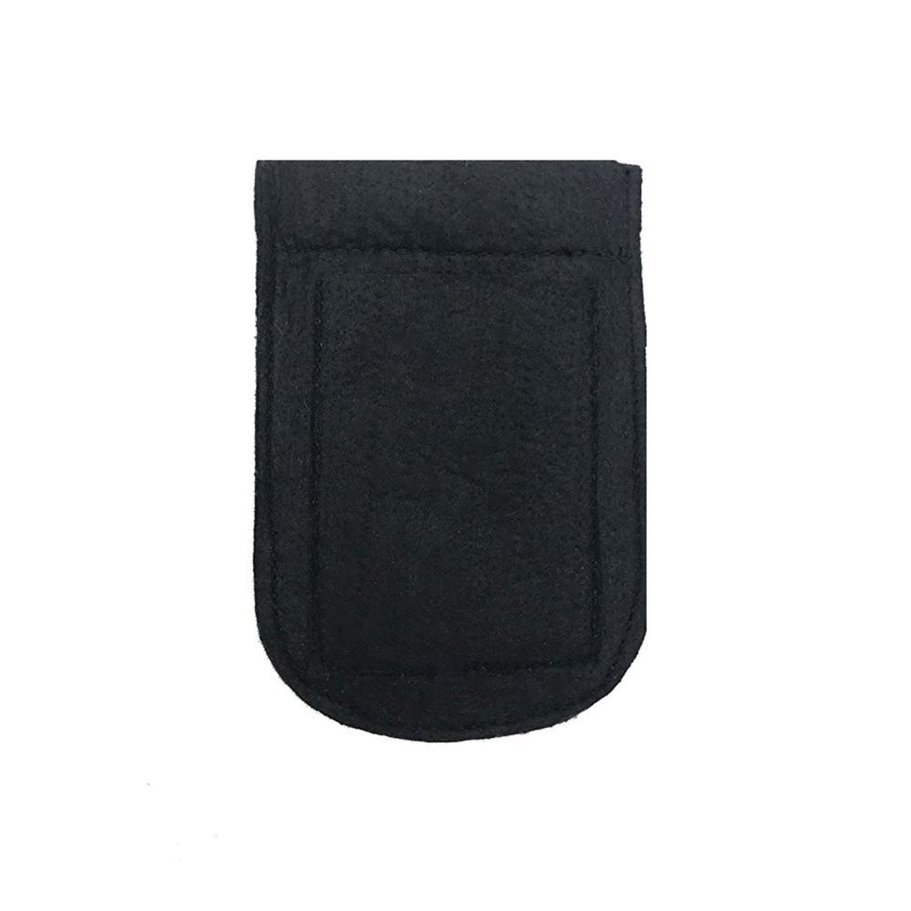 Herren Taschentücher 2er Pack – Schwarz Mikrofaser Einstecktuch mit Elastikanzug & Kartenhalter für Jacken