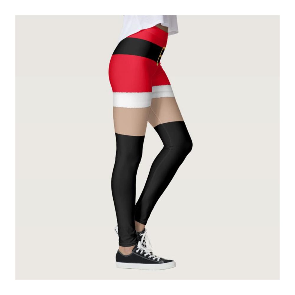 Weihnachtsleggings für Damen - Festliche Stretch-Leggings für Workout Laufen und Weihnachtskostüme