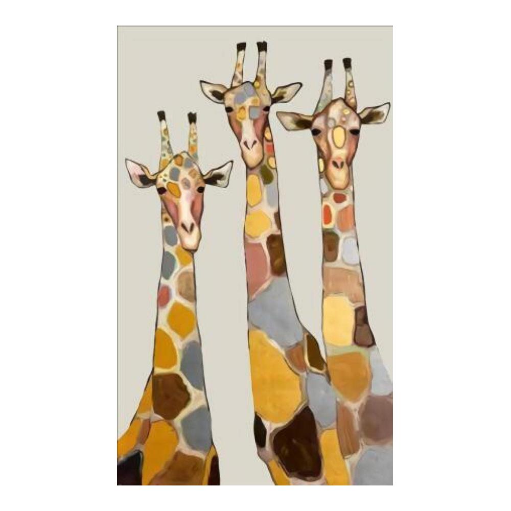 Lustige Schwarzweiß-Giraffen Leinwandbild - Sonnenbrillen Kunstplakat für Wanddekoration