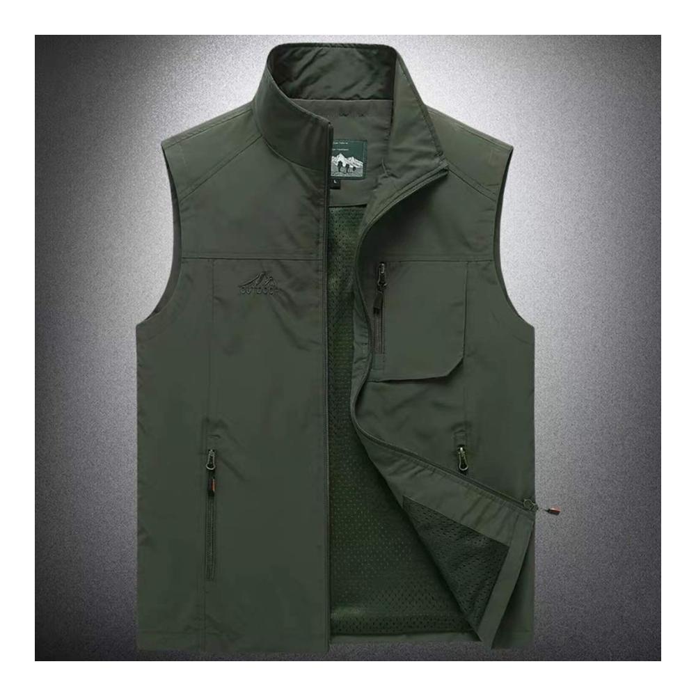 Herren Sommerweste 2019 Leichte Ärmellose Jacke mit Schnell Trocknender Technologie Mehrfachtaschen - Dunkelblau (3XL