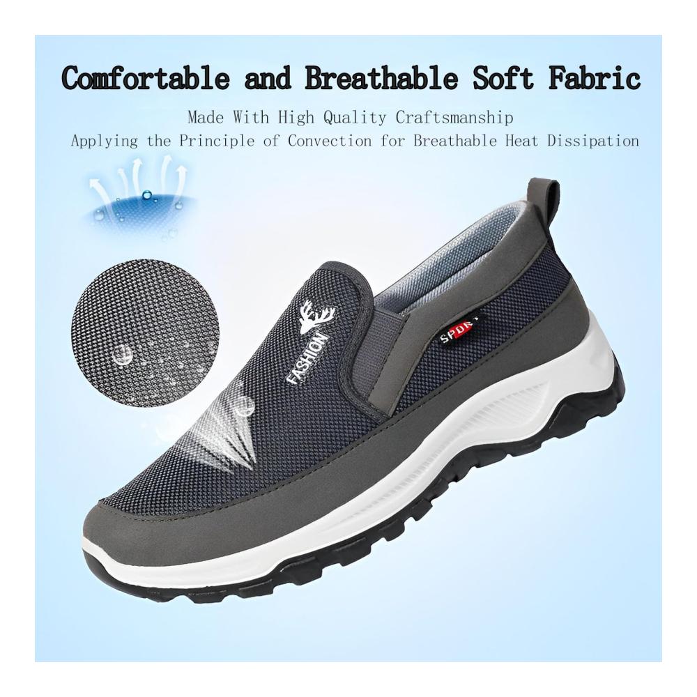 CNA Trop Herren Sneaker - Bequeme Slip-On Wanderschuhe mit Orthopädischer Fußgewölbeunterstützung und Atmungsaktivität