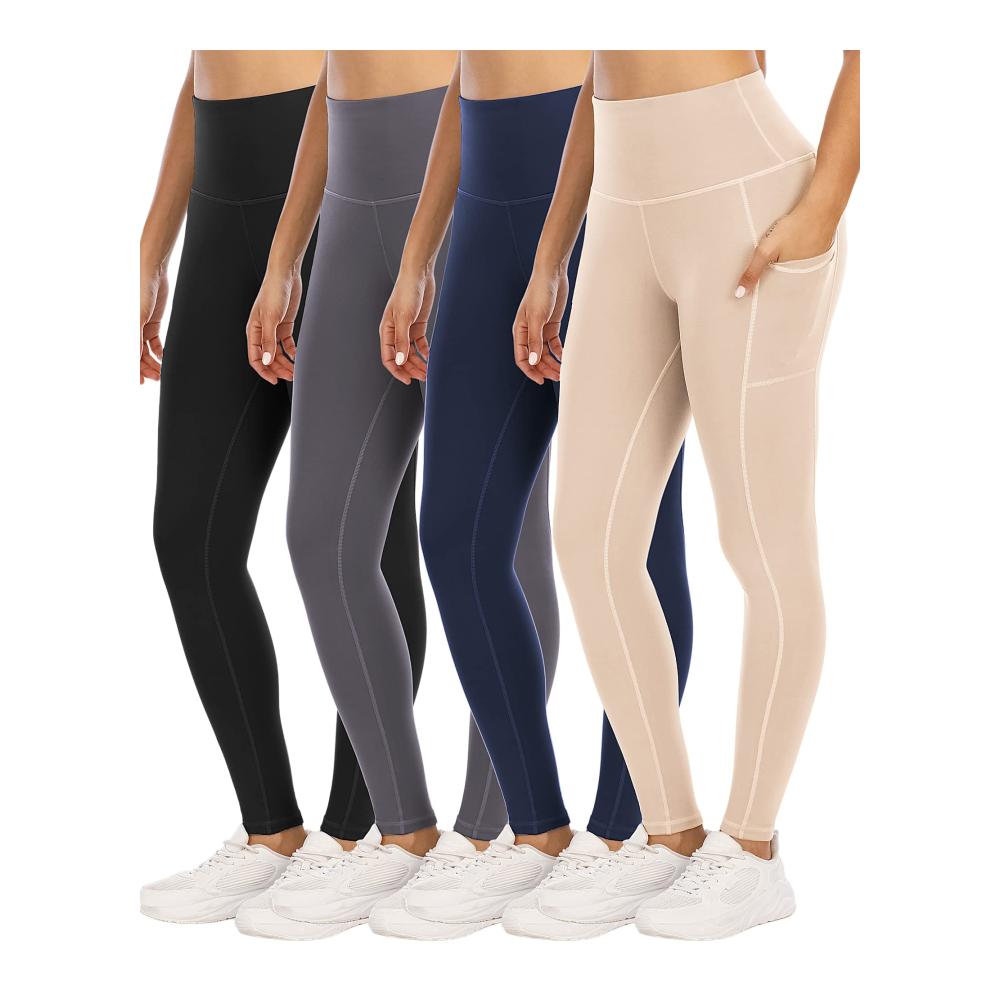 4 Packungen: Schwarz/Grau/Marineblau/Nude