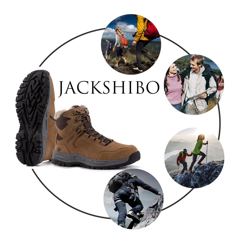 Wasserdichte Herren- und Damen-Winterschuhe Warm Gefüttert Rutschfest für Outdoor-Wanderungen Trekking & Schneeabenteuer