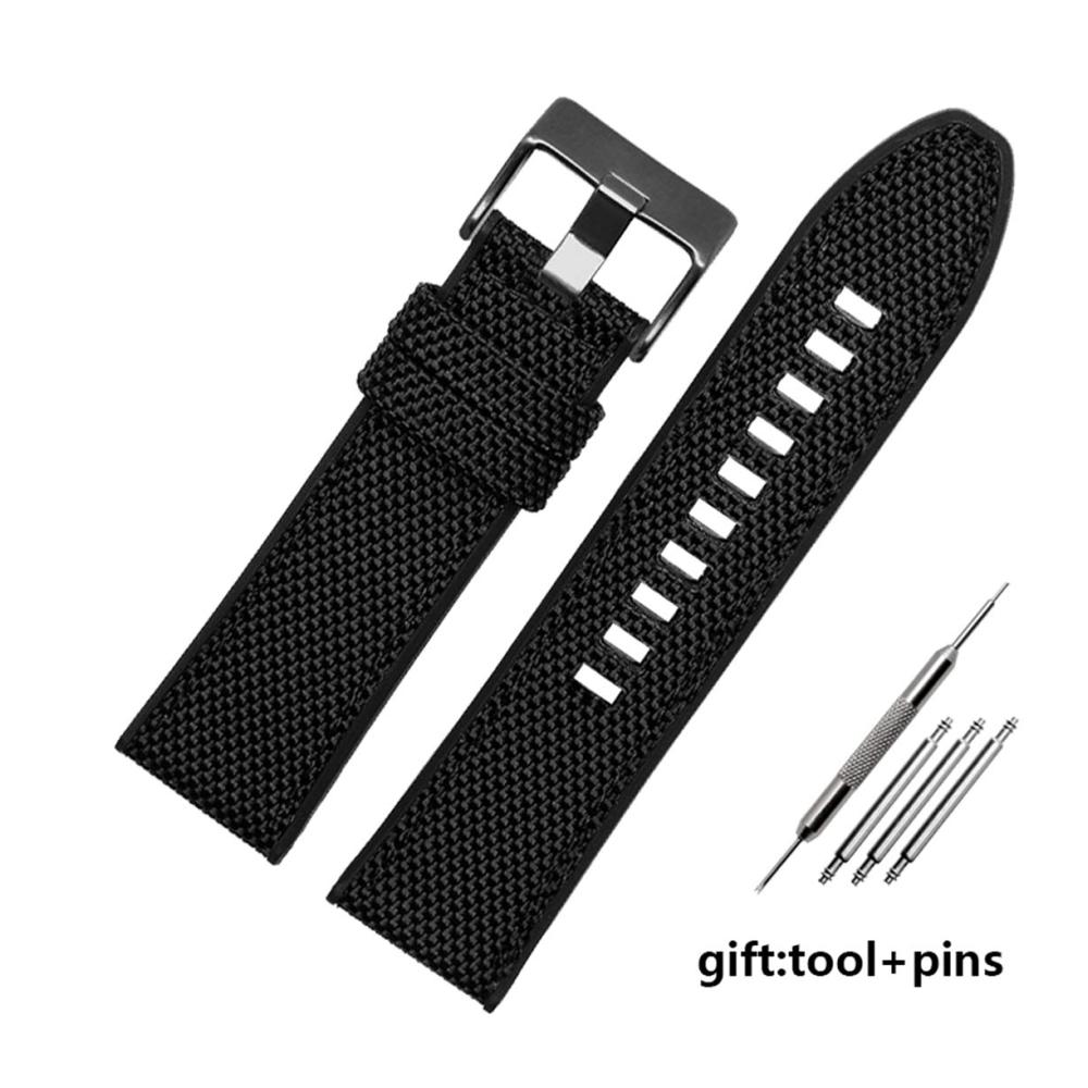 Strapazierfähiges Nylon Uhrenarmband | 24mm/26mm/28mm Größen | Atmungsaktiv & Verschleißfest