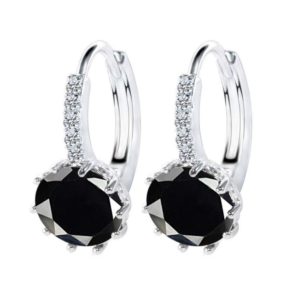 925 Sterling Silber Damen Ohrringe Set - Trendige Baumeln Creolen & Ohrstecker - Jubiläum Schmuck Geschenke für Frauen - Vielseitiges Ohrschmuck-Ensemble (Color A