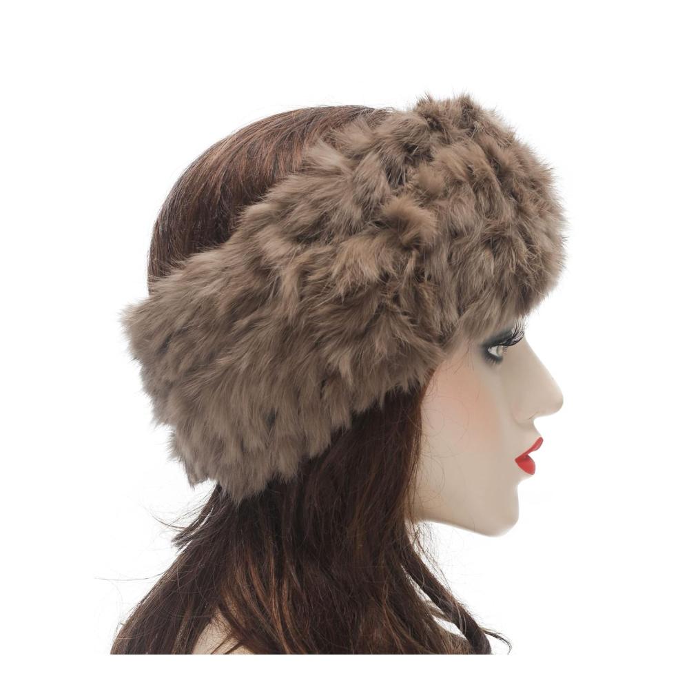 Damen Stirnband Kunstpelz Ohrenschützer - Schlichtes Braun Wintermode