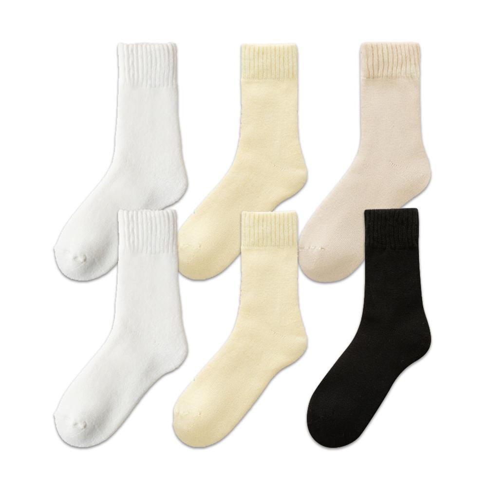 Kompressionssocken 6er-Pack Chicshouse Winter Wärmesocken für Frauen - Fleece-Socken mit soliden Farben und Plüsch ideale Damenstrümpfe für kalte Tage