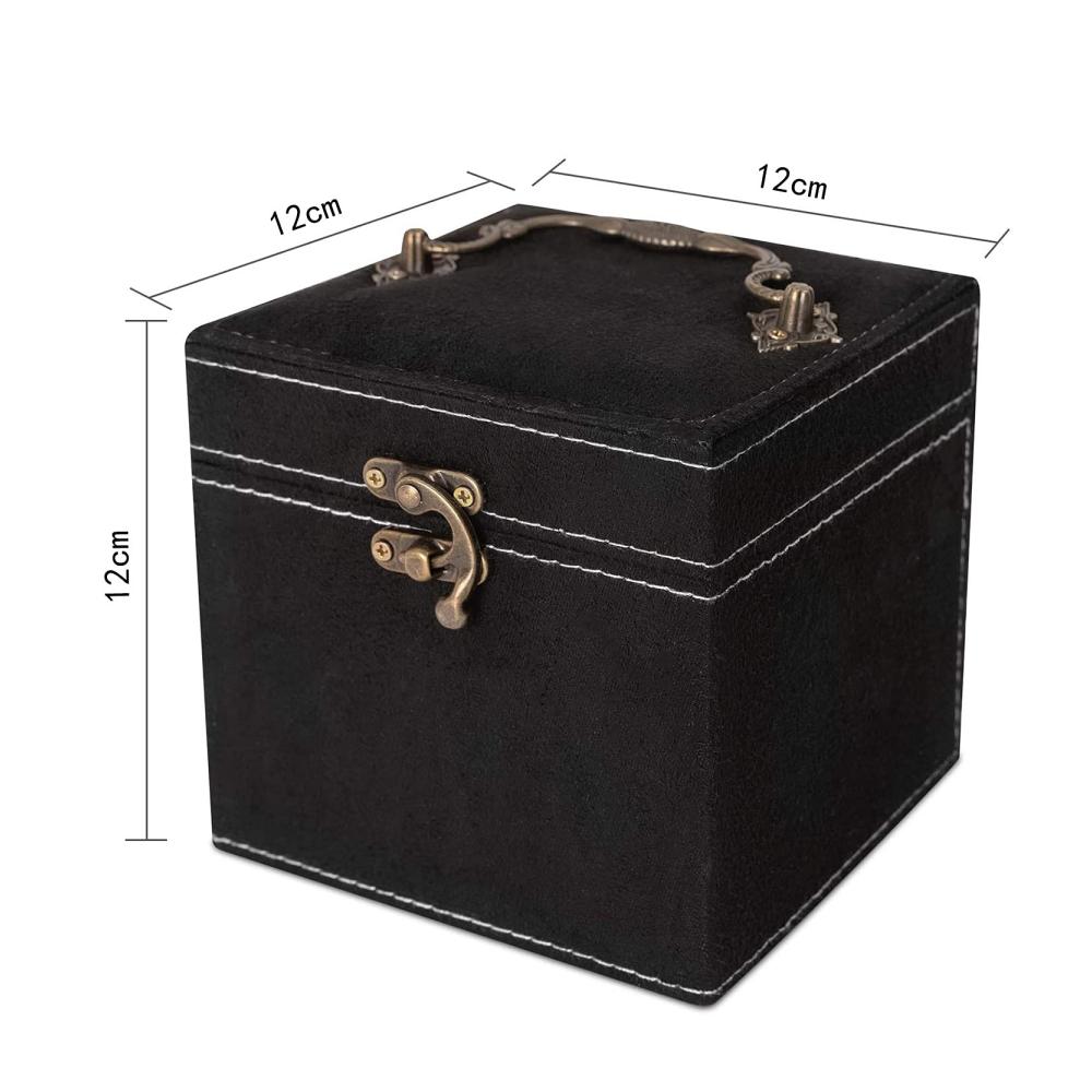 3-lagige Schmuckkästen Schatulle Damen Schmuck Organizer für Ohrringe Halsketten & Ringe (Schwarz) - Stilvolle Aufbewahrung mit Eleganz