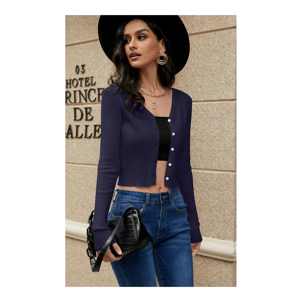 Bolero Damen Festlich Elegante V-Ausschnitt Schulterjacke mit Knopf - Langarm Strickjacke für besondere Anlässe