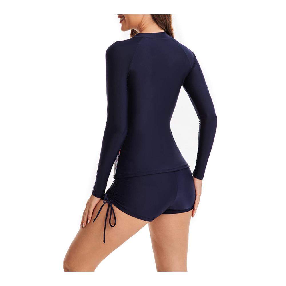 Langarm Rash Guard Badeanzug für Frauen - UV-Schutz Reißverschluss Surfen & Schwimmen