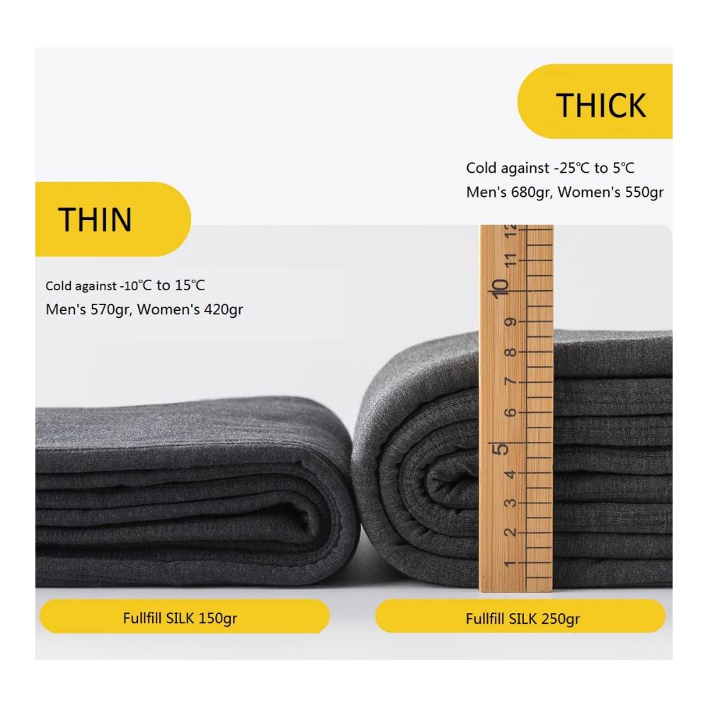 Seidenschicht-Thermounterwäsche für Damen und Herren Warme Baselayer-Hose 100 % Seide gefüttert lange Unterhose und Leggings für den Winter