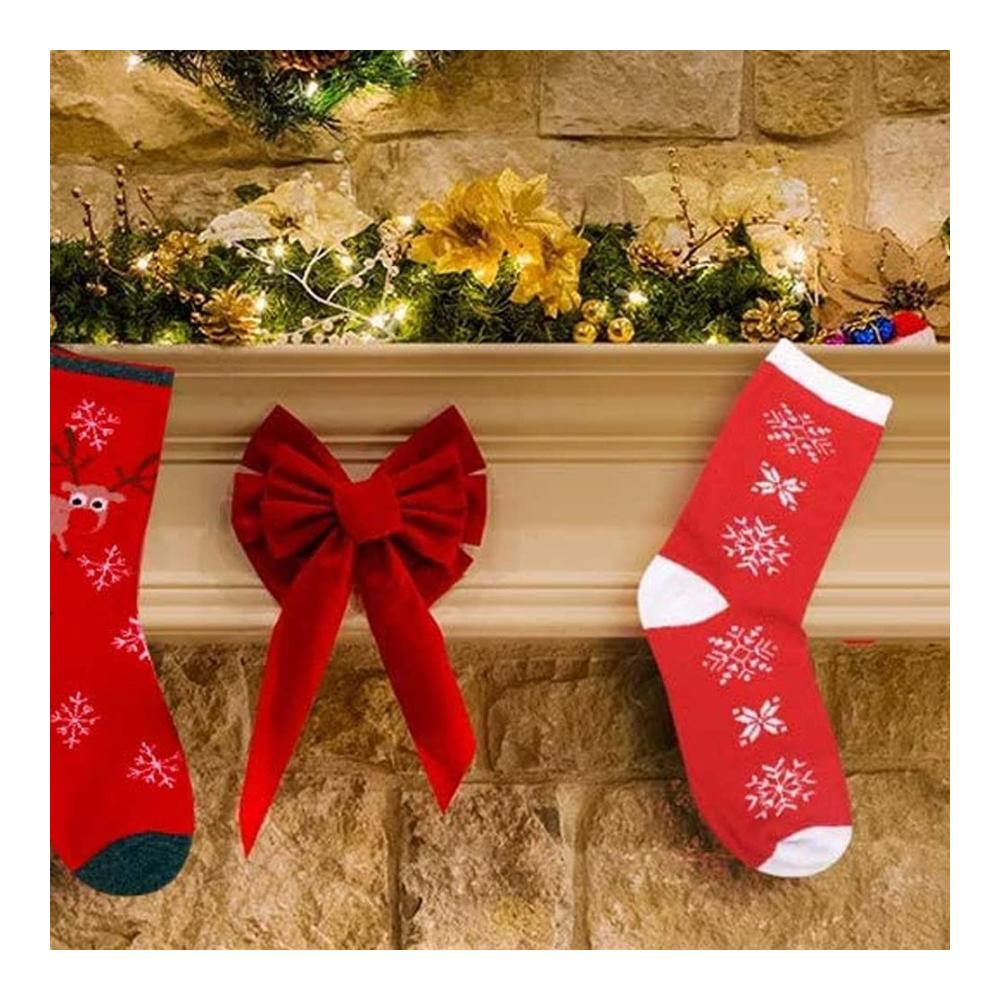 Hachera Weihnachtssocken - 6 Paar Damen Kuschelsocken für Warme Winter Hausschuhe - Flauschige Wintersocken mit Stoppersohle