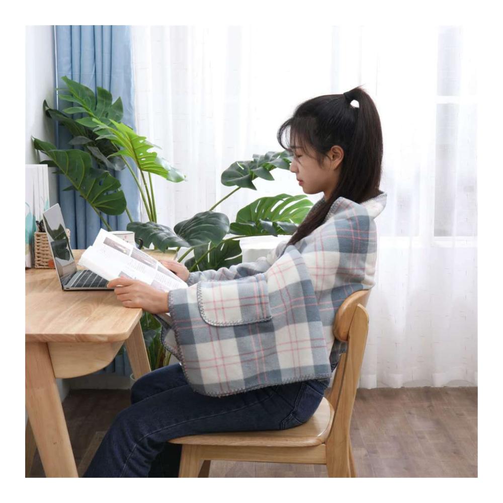 Strick Ponchos & Capes Tragbare Fleece-Decke mit Knöpfen ärmellose Plüschdecke für Frauen - Sofa-Cape für Kinder und Erwachsene - Geschenk für Frauen
