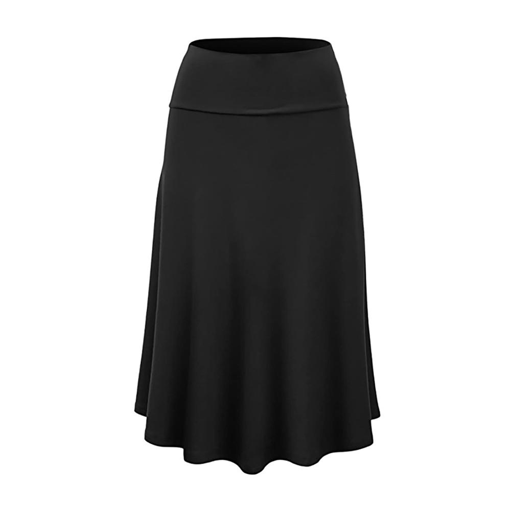 Maxirock Damen Eleganter A-Linien Faltenrock mit Hoher Taille - Stretcharm und Stylish für Tägliches und Freizeit