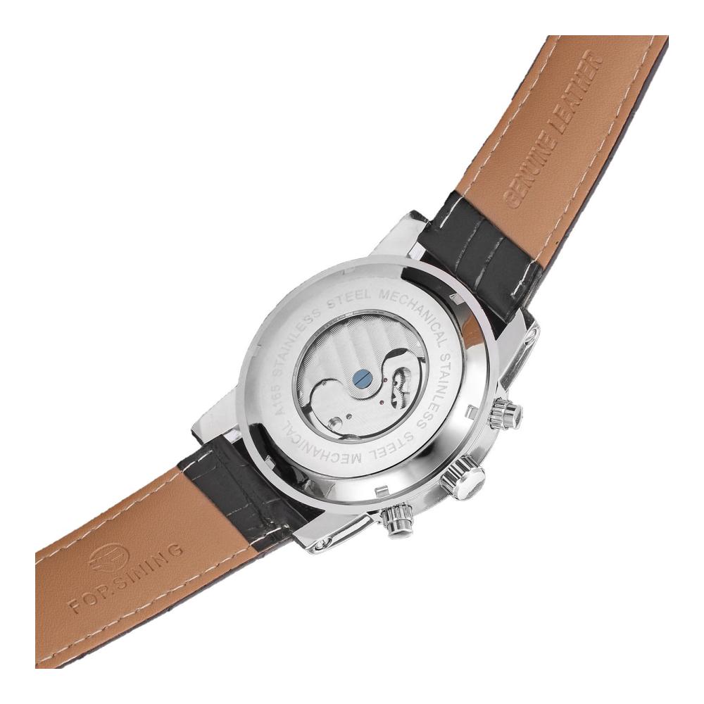 FORSINING Herrenuhr Luxuriöse Armbanduhr mit Automatikwerk einzigartigem Stil und Echtlederarmband