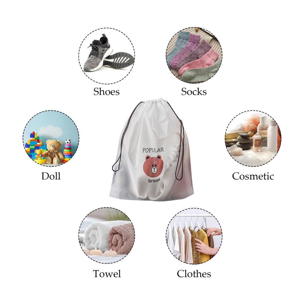 20 Wasserabweisende Schuhtaschen mit Kordelzug - Transparente Staubdichte Aufbewahrungstaschen für Reisen und Zuhause Platzsparendes Schuh-Organizer-Set