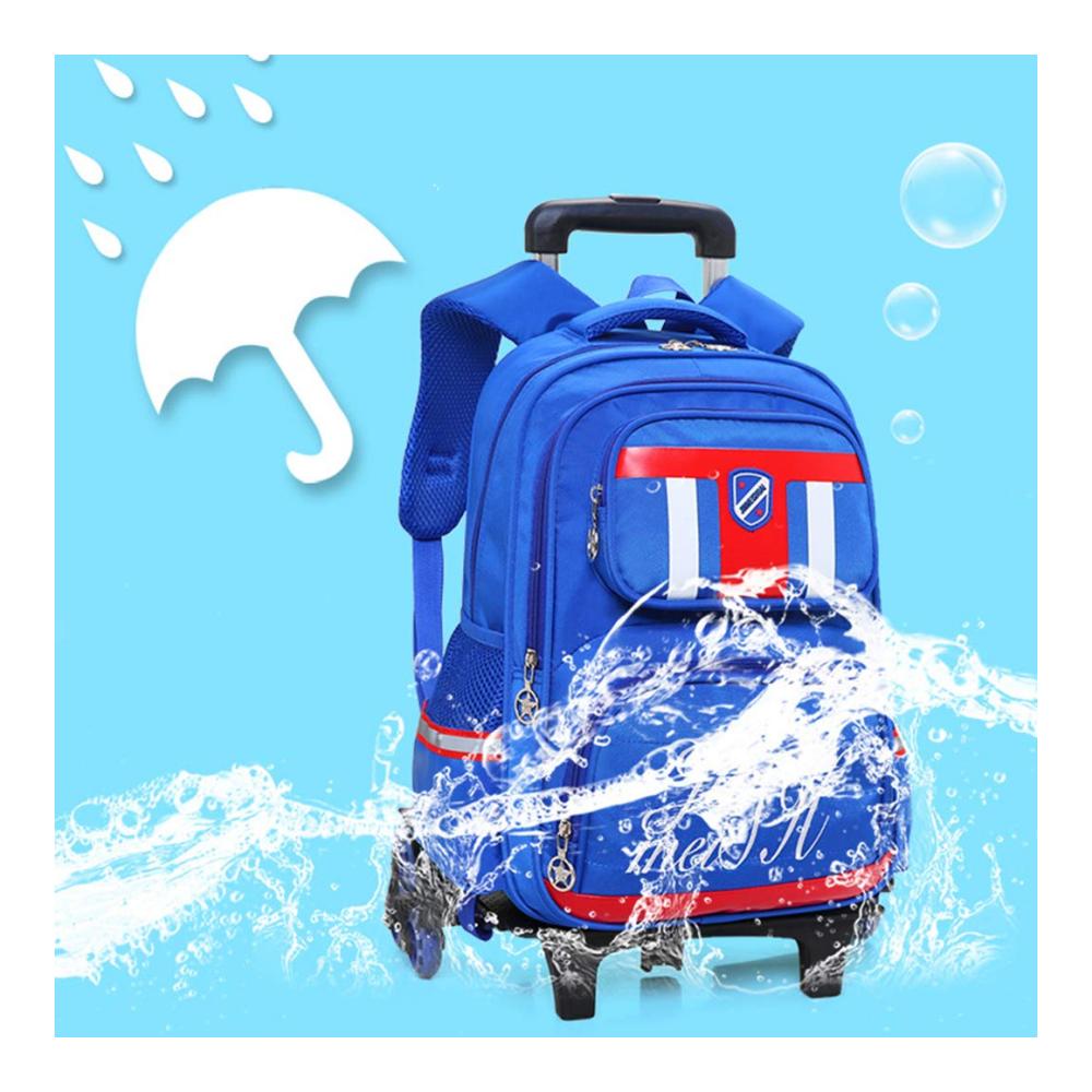 Kindergepäck mit reflektierendem Streifen und Rollen – Ideal für Mädchen und Jungen – Sicherer Schulrucksack mit 2-Rad-Design