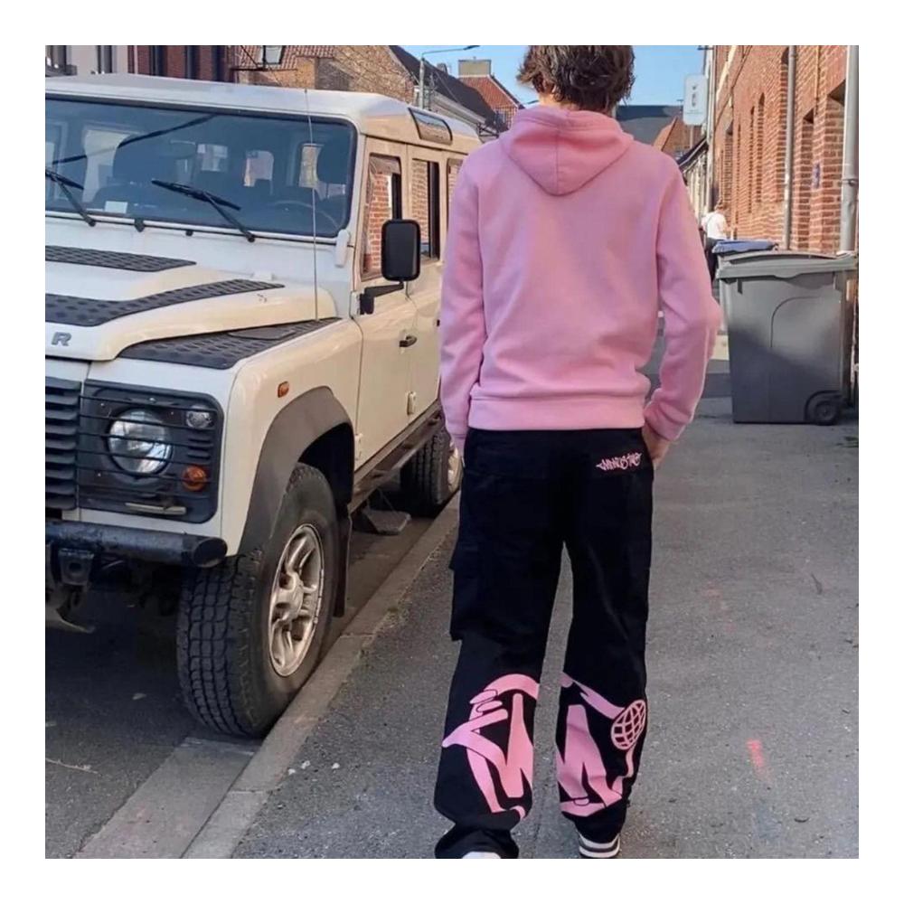 Y2K Cargo Hose | Unisex Baggy Jeans mit Minus 2 Styling | 2023 Hip-Hop Jogginghose | Harajuku Loose Straight Denim | Trendige Cargo Pants