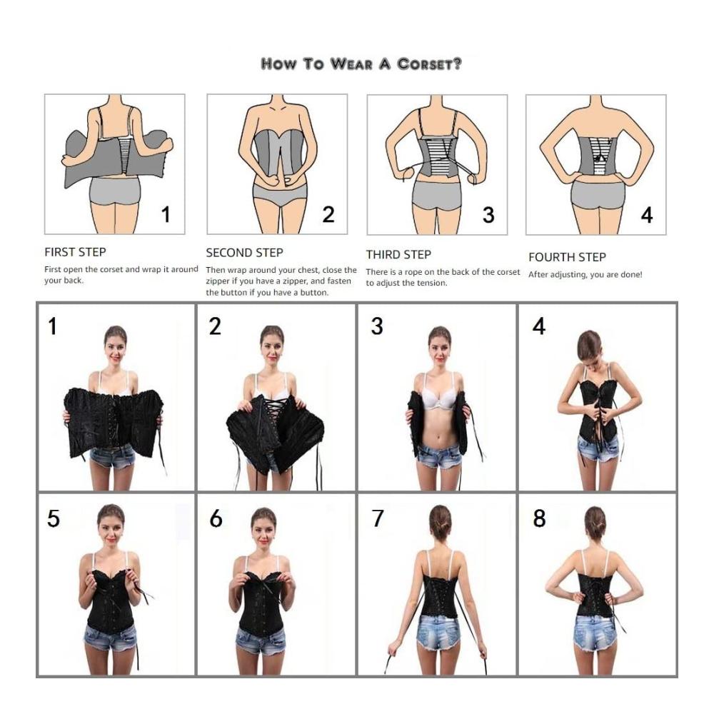 Korsagen & Bustiers Braunes Vintage Paisley Jacquard Korsett - Damen Überbrust Baskisch mit Riemen für Nachtclub Party Taille trainieren Bauchkontrolle Push-Up Shapewear