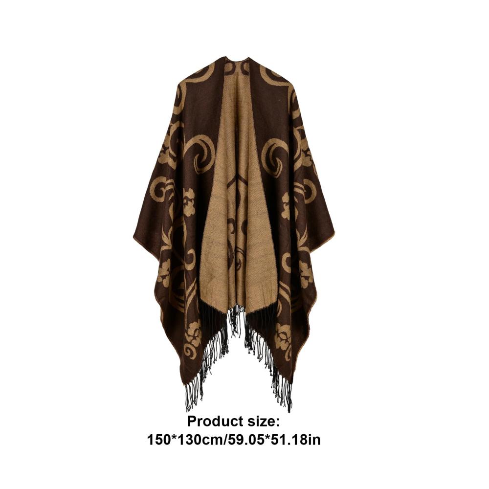 Damen Pashmina Schalwickel Doppelseitiger Wärme-Poncho ohne Pilling für stilvolle Damen | Vielseitiger Schal für Dating Zuhause Arbeit Reisen Schule & Treffen