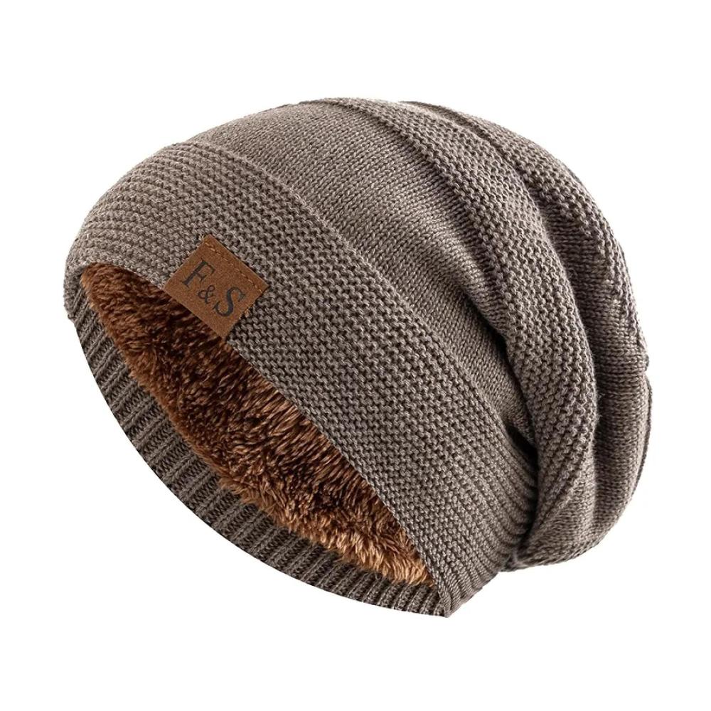 Winter Strickmütze Beanie für Damen und Herren - Warme gefütterte Hutmode mit lässigem Label perfekt für kalte Tage