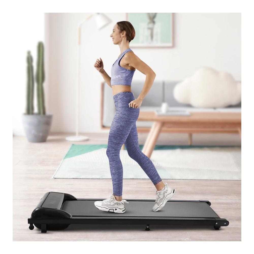 Faltbares Laufband für Zuhause mit Fernbedienung – Sport-Stirnbänder inklusive! Klappbares Laufband 2-in-1 für geräuscharmes Training