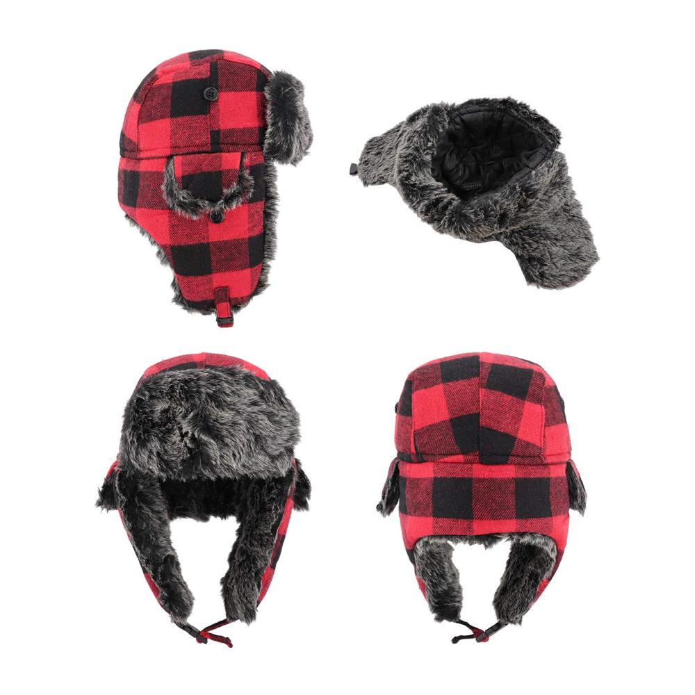 Winter Fliegermütze mit Ohrenklappen - Gisdanchz Russen Mütze Ushanka Chapka für Damen und Herren