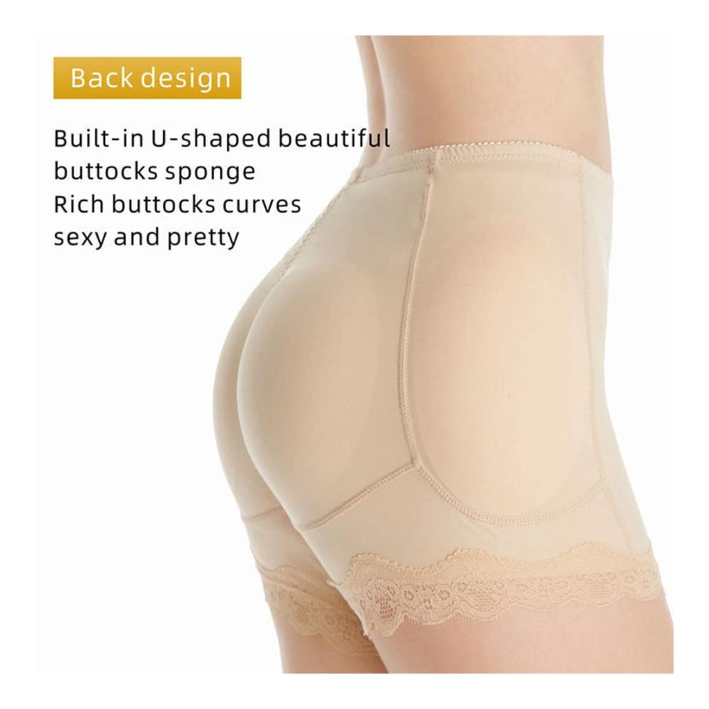Damen Push-Up Miederslip mit Fake Ass Hüftpolster und Butt Lifter - Shapewear für Frauen zur Kontrolle und Abnehmen der Hüfte Gepolsterte Enhancer Unterwäsche