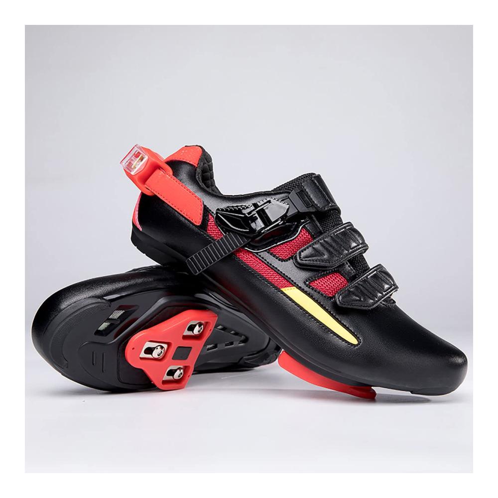 Rennrad-Sneaker mit Klettverschluss und SPD-Pedal - Herren Fahrradschuhe für Outdoor mit Nachtsicherheitslichtern