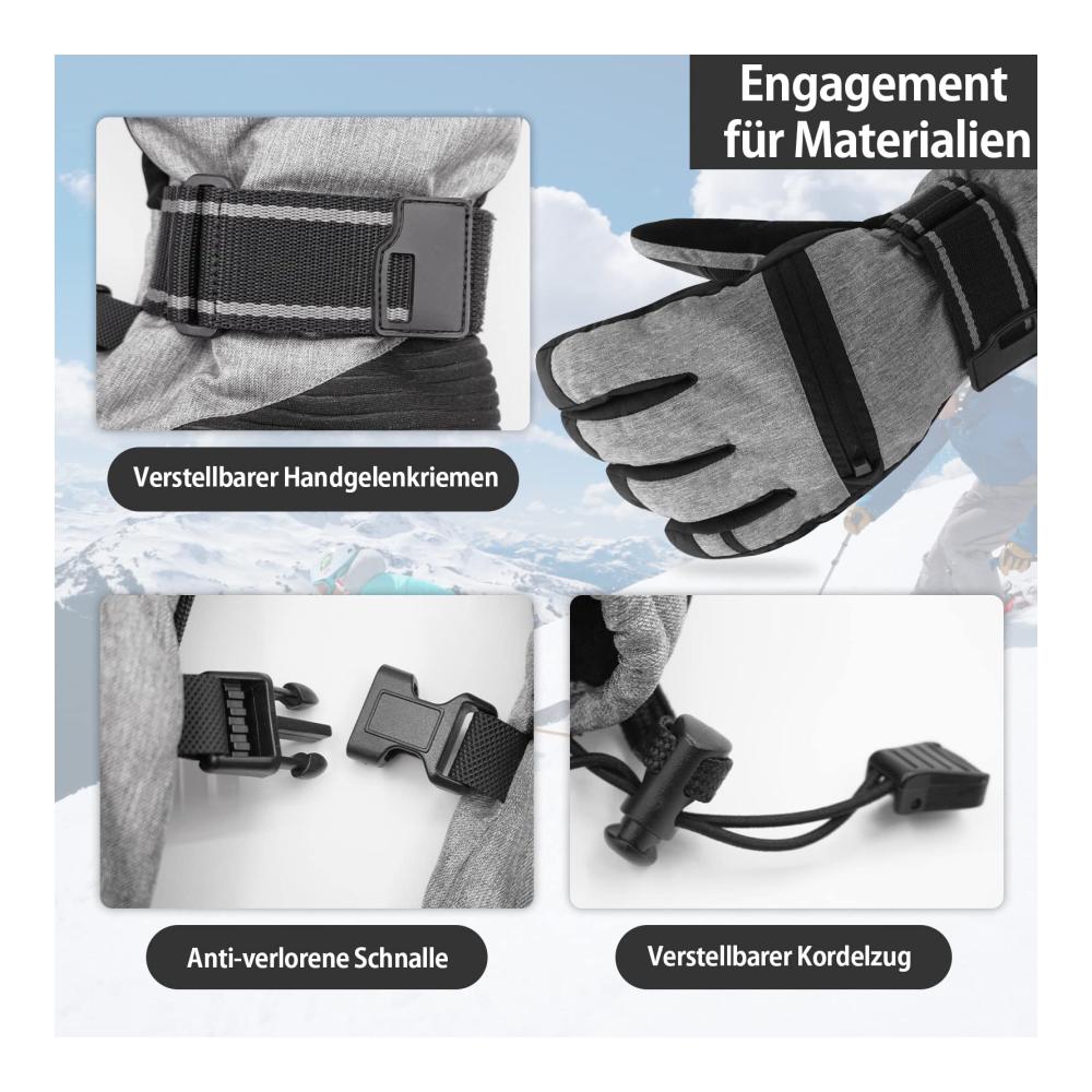 Thermo Touchscreen Winterhandschuhe für Herren & Damen | Wasserdicht & Winddicht für Skifahren Snowboarden Radfahren & Eisfischen