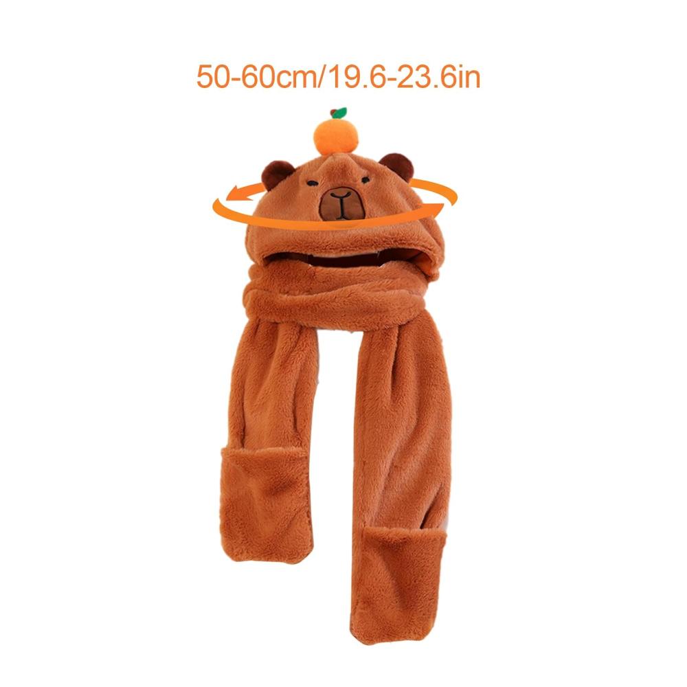 3-in-1 Winter-Set Tiermützen Kapuzenpullover Handschuhe & Schal - Warmes Fleece-Mützen-Handschuh-Schal-Set für Damen und Herren