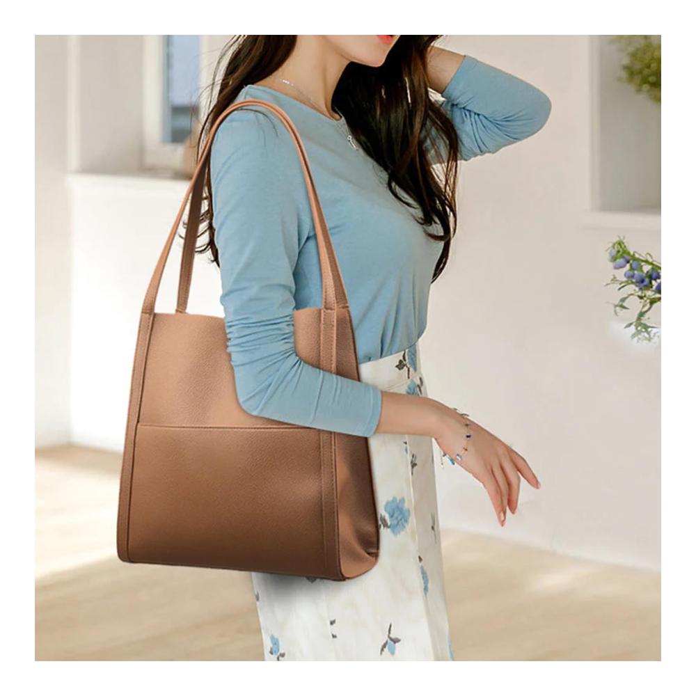 Leder Crossbody-Tasche – Großer Shopper mit viel Platz ideale Tote Bag für Arbeit Büro Reisen und mehr