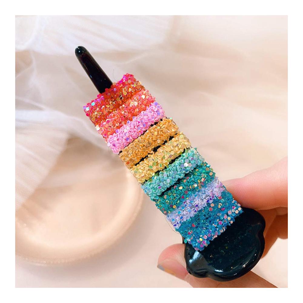 Regenbogen Haarspangen Set – Bunte Haarkrallen und Handgemachte Strass Haarspangen für Mädchen – Süßer Haarschmuck mit Multicolor Design